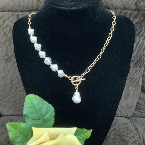Elegant Stylish Vintage Baroque Faux Pearl Necklace Choker